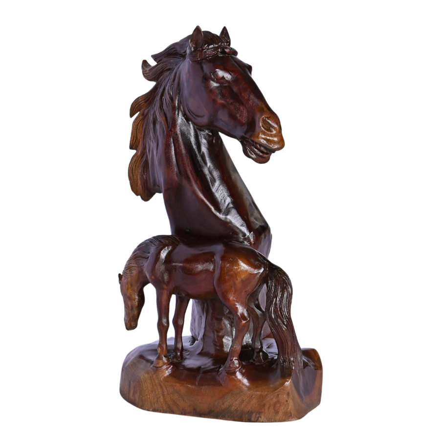 Statue Cheval en Bois