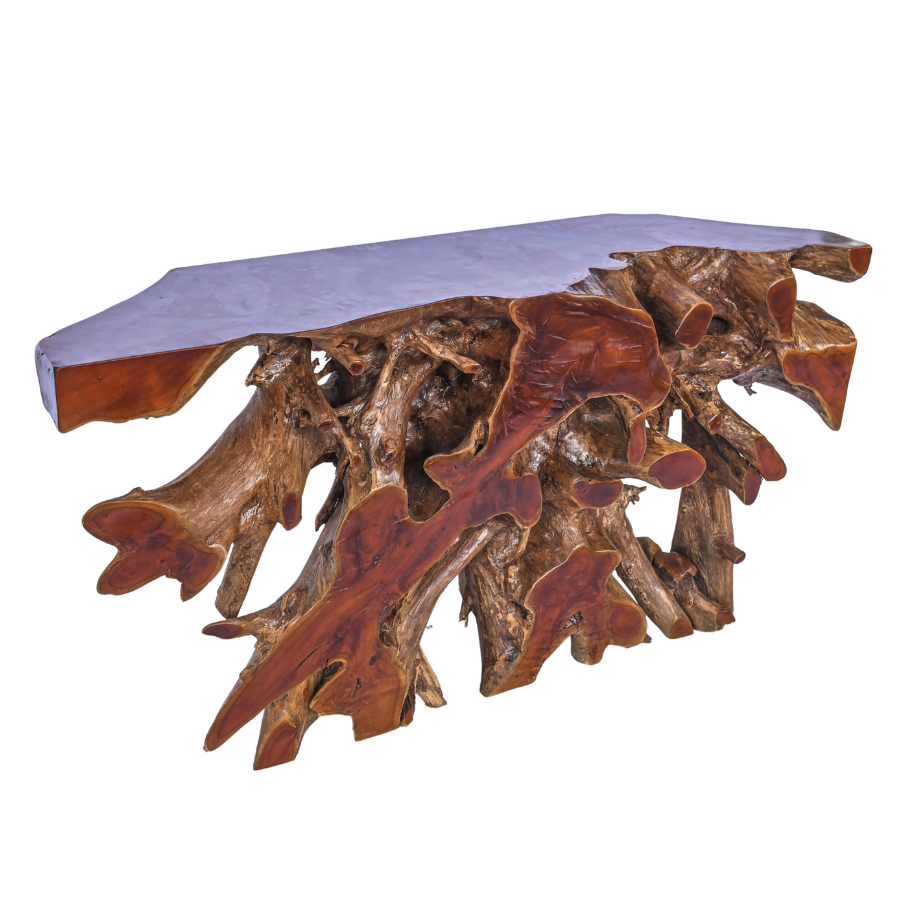 Très grande console en racine de bois