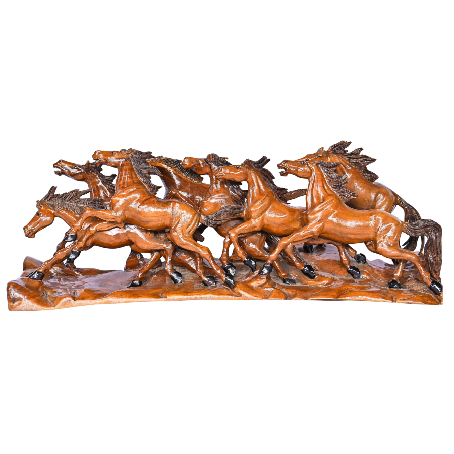 Table basse en bois forme cheval