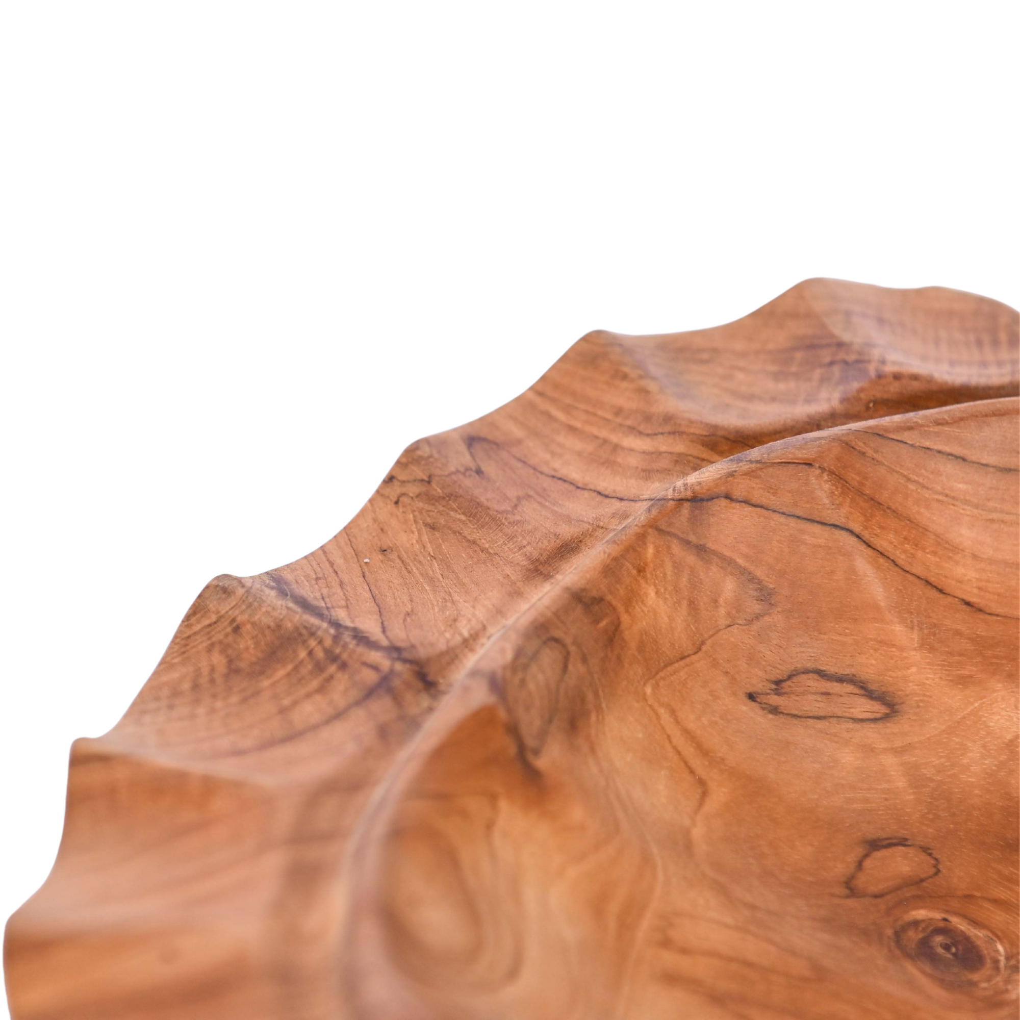  WOODEN LEAF PLATE 40 X 40 X 9 CM