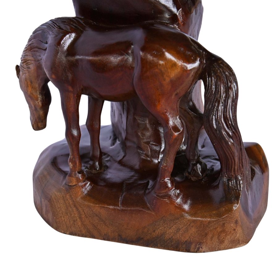Statue Cheval en Bois