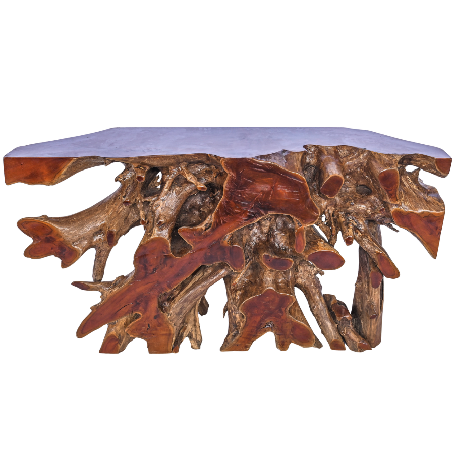 Très grande console en racine de bois