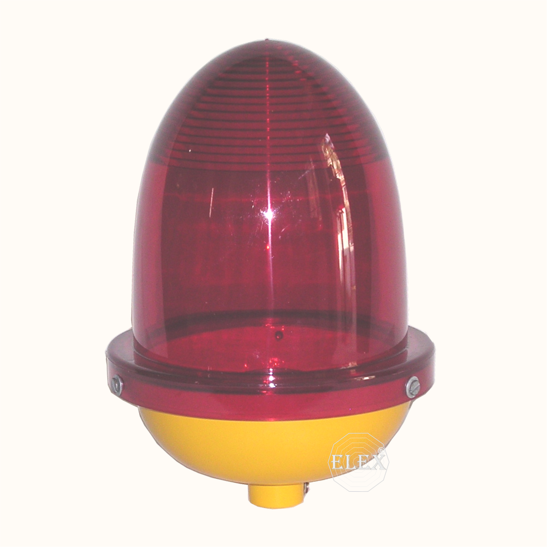 LED TOWER / AVIATION LIGHT SINGLE WITH POLY-CARBONATE DOME & ALUMINUM BASE  WITH AUTOMATIC ON & OFF