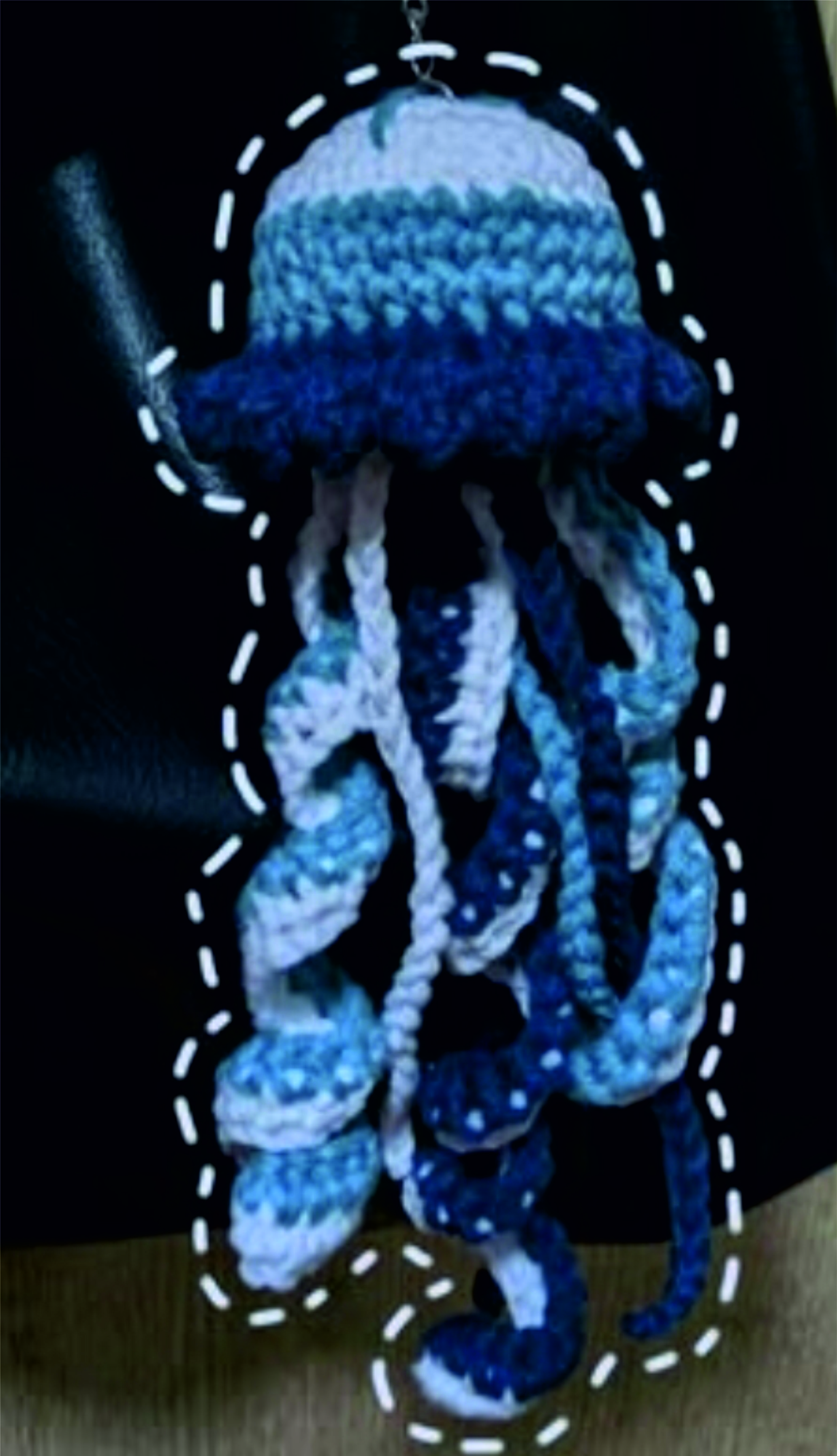 Crochet Jellyfish Keychain