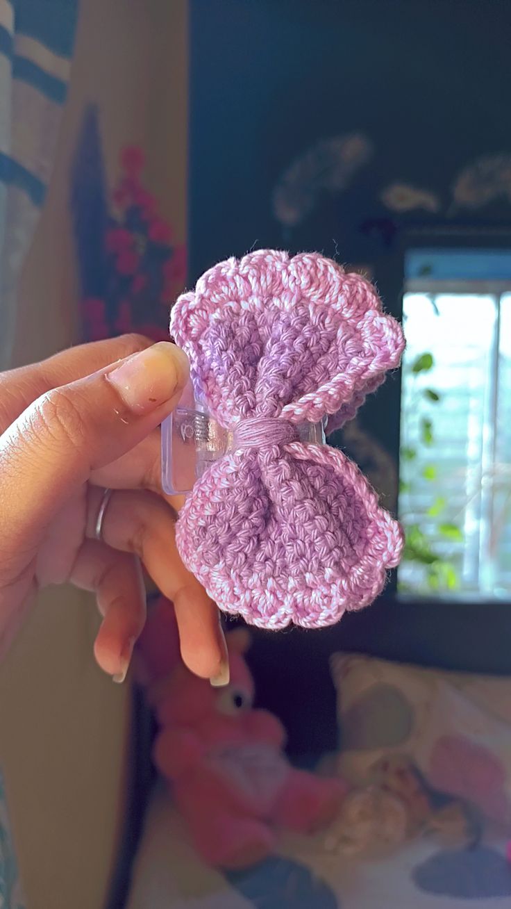 Crochet Bow Hair Clip