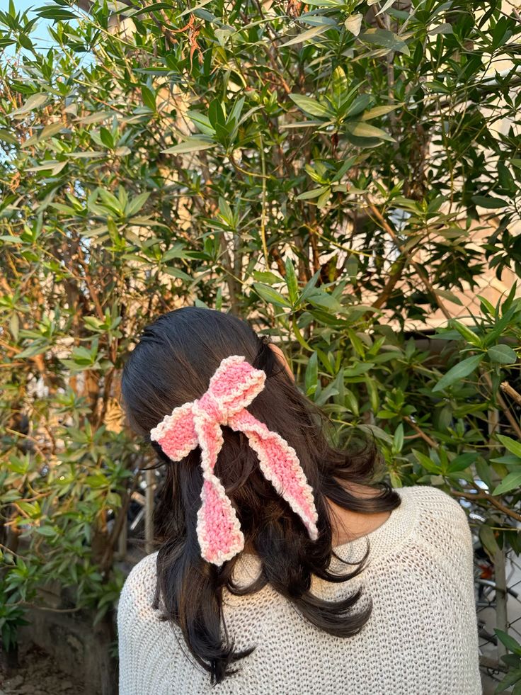 Crochet LONG Hair Bow