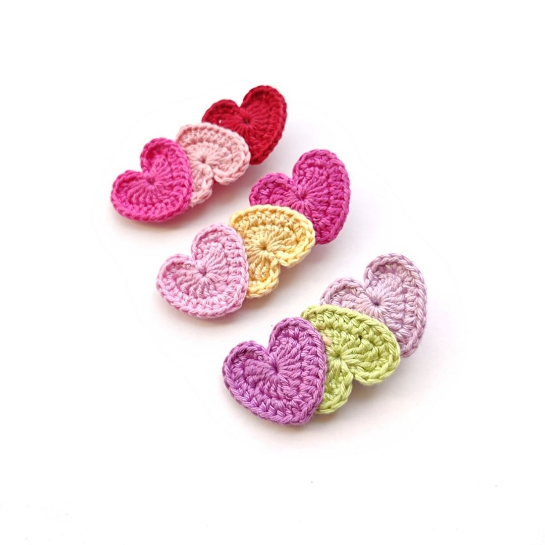 Crochet Heart Appliques