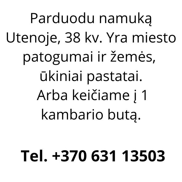 Parduodu namą. Tel. +370 631 13503