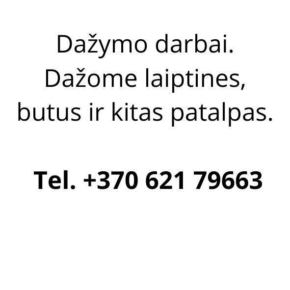Dažymo paslaugos. Tel. +370 621 79663