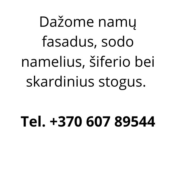 Namų ir stogų dažymo paslaugos. Tel. +370 607 89544