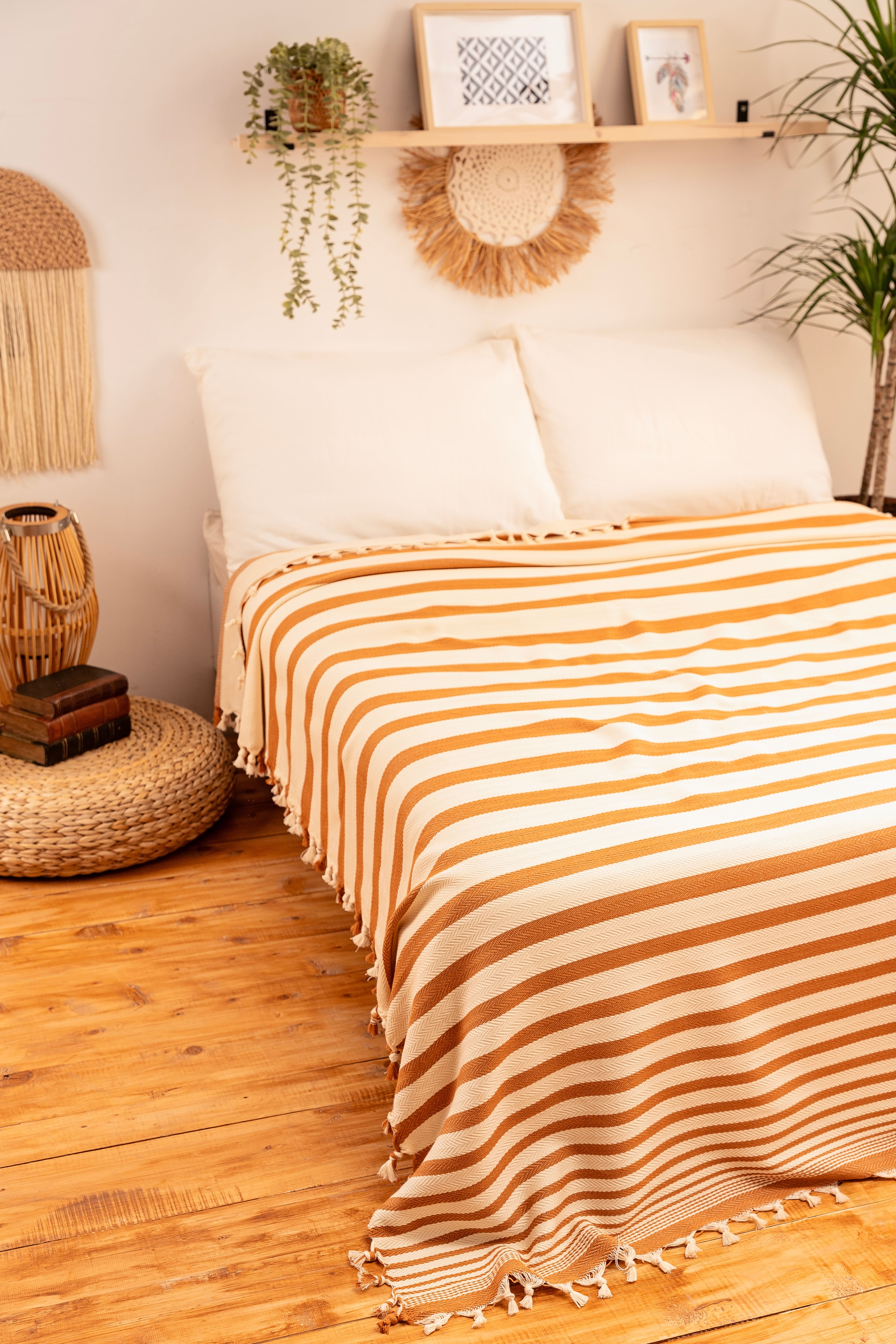 %100 Pamuk Pike Zebra Karamel