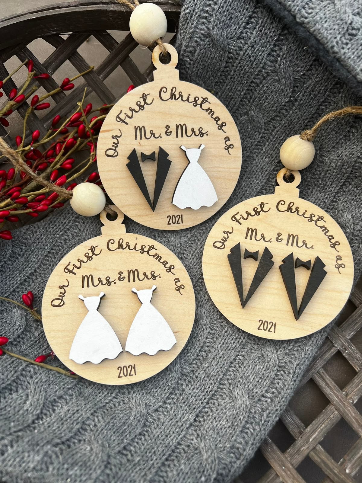 Adorno de pareja recién casada