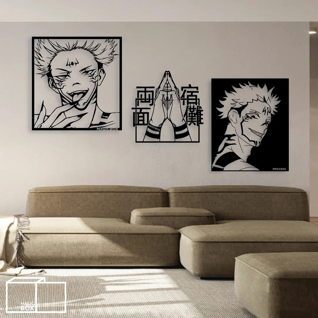 Cuadros de Sukuna 3pzs