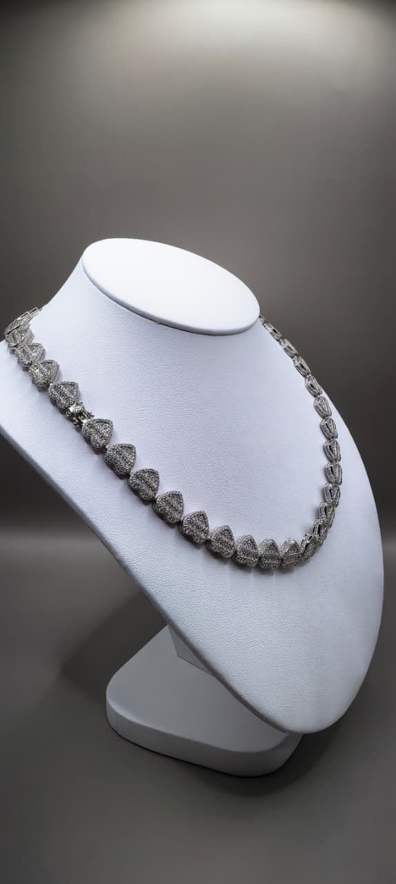 Deluxe Conjunto Corazones de Plata con Circonias