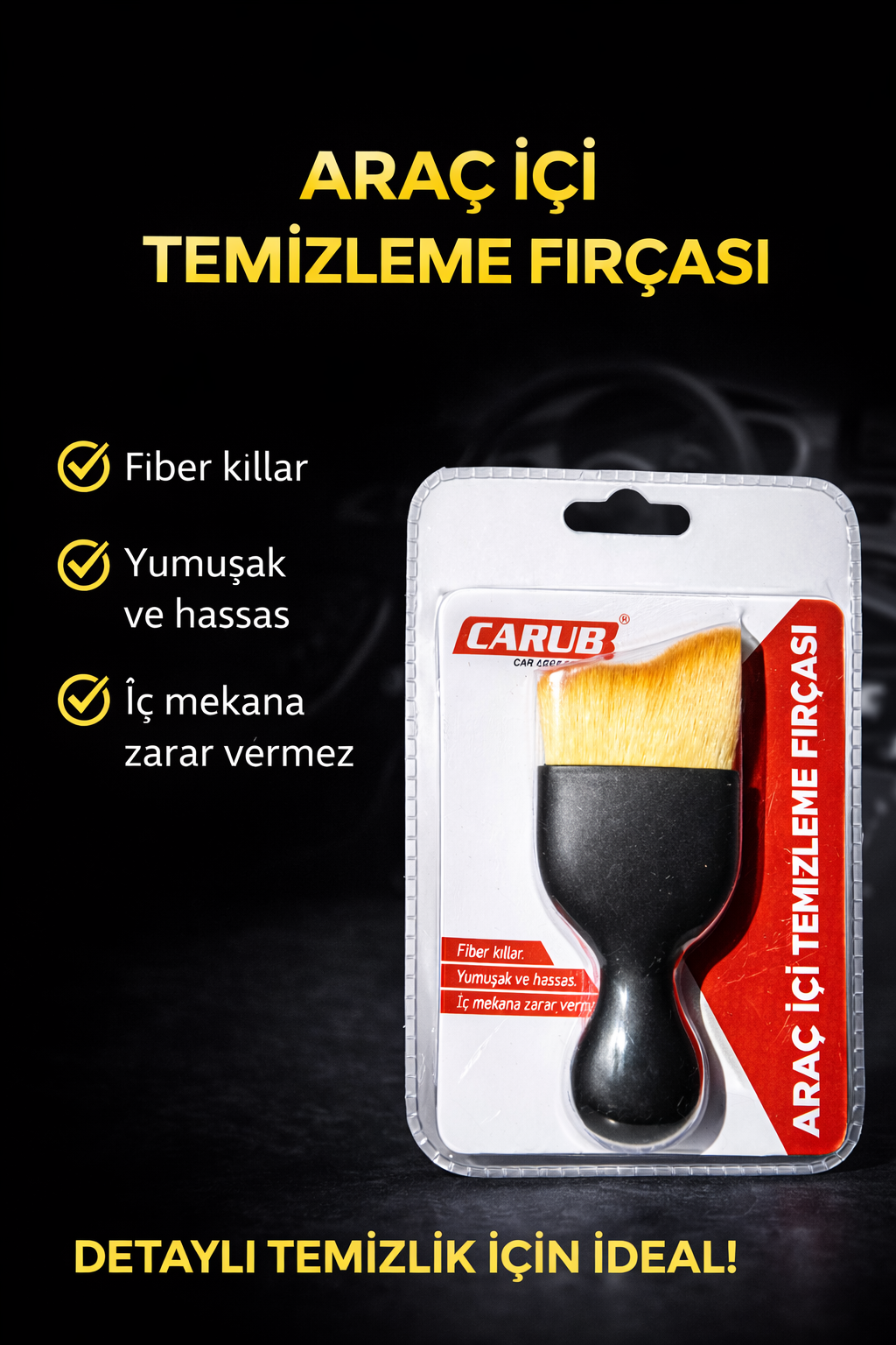 Carub Detay Fırça Yumuşak Tüylü