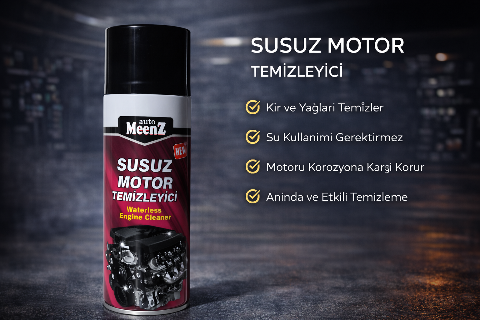 AutoMeenZ Susuz Motor Temizleyici