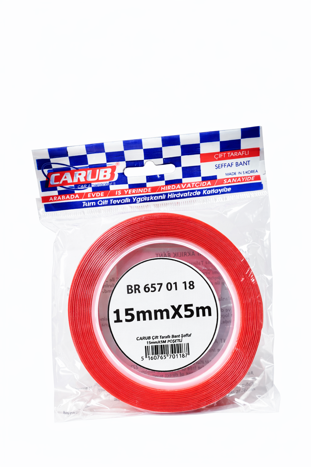 Carub Çift Taraflı Silikonlu Bant