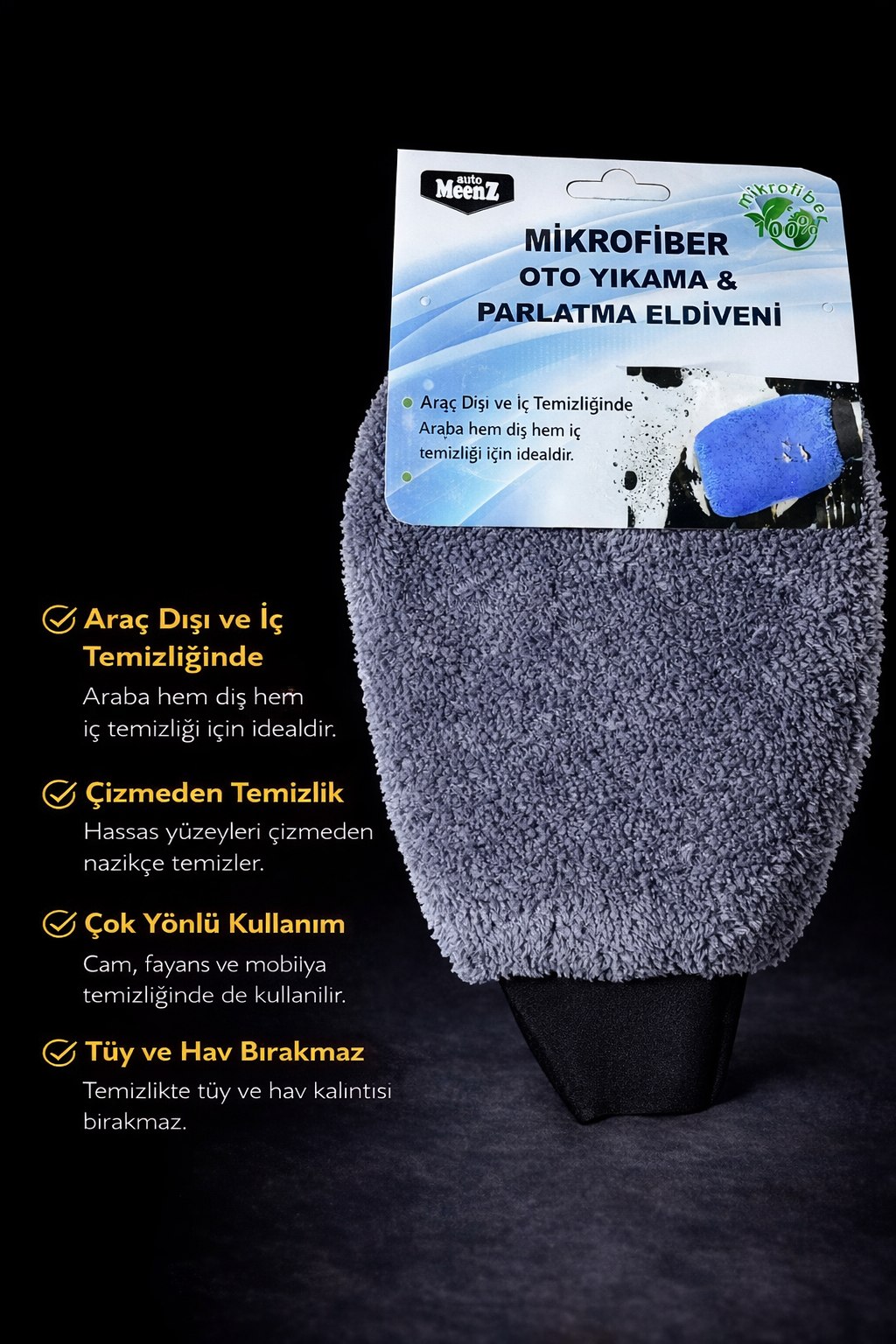 AutoMeenZ Yıkama Ve Parlatma Eldiveni 
