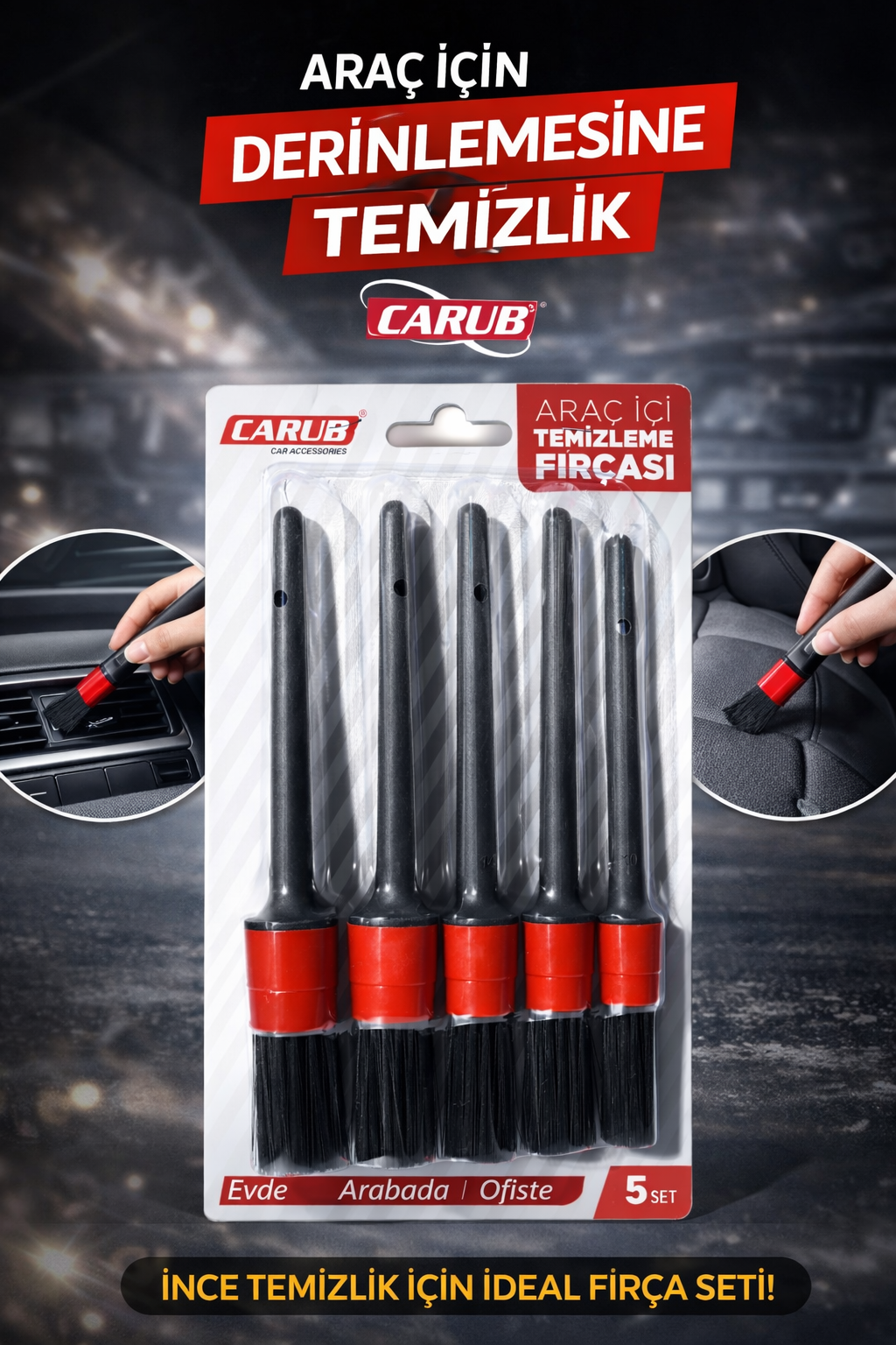 Carub 5 Li Detay Fırça
