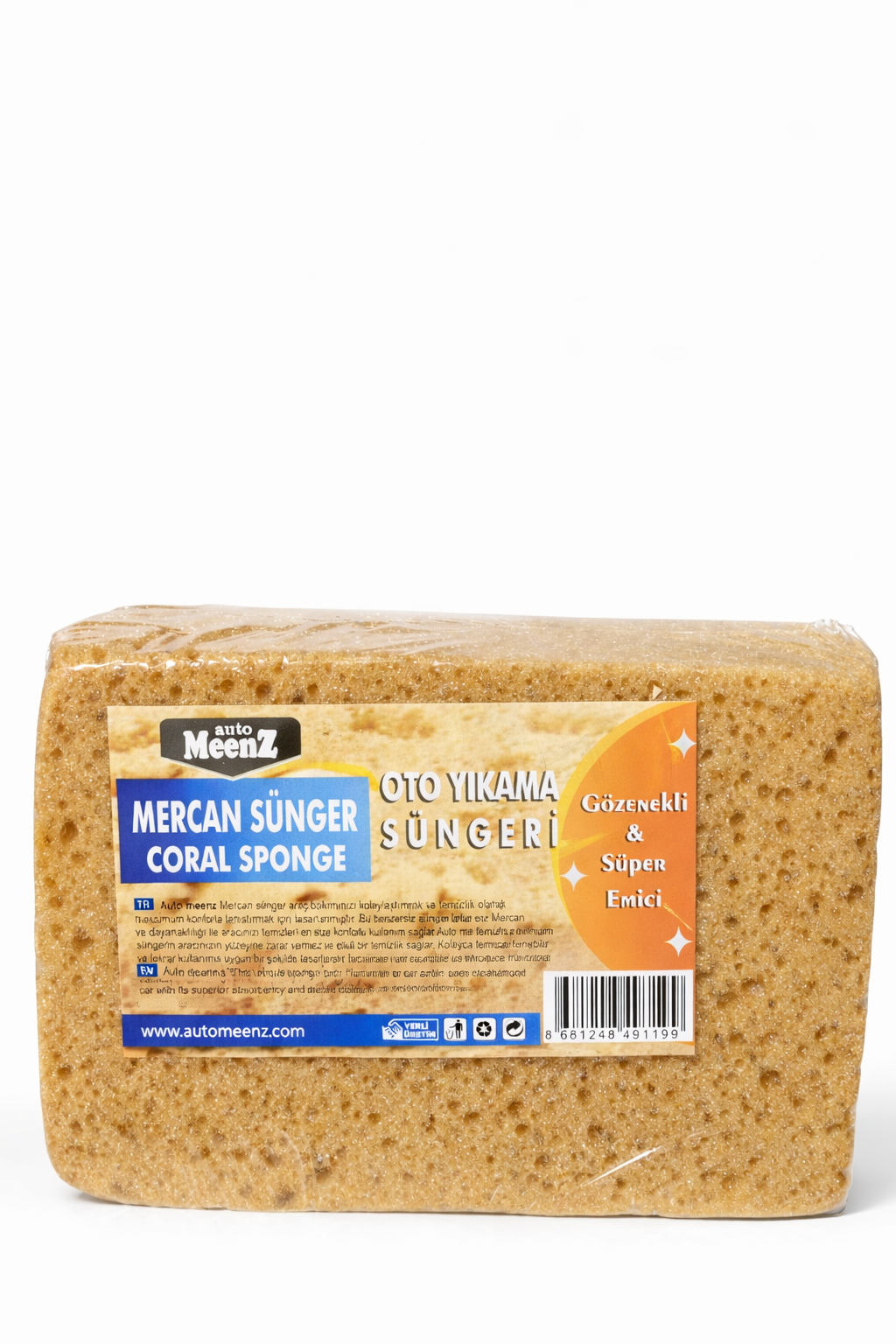 AutoMeenZ Oto Yıkama Süngeri Mercan 