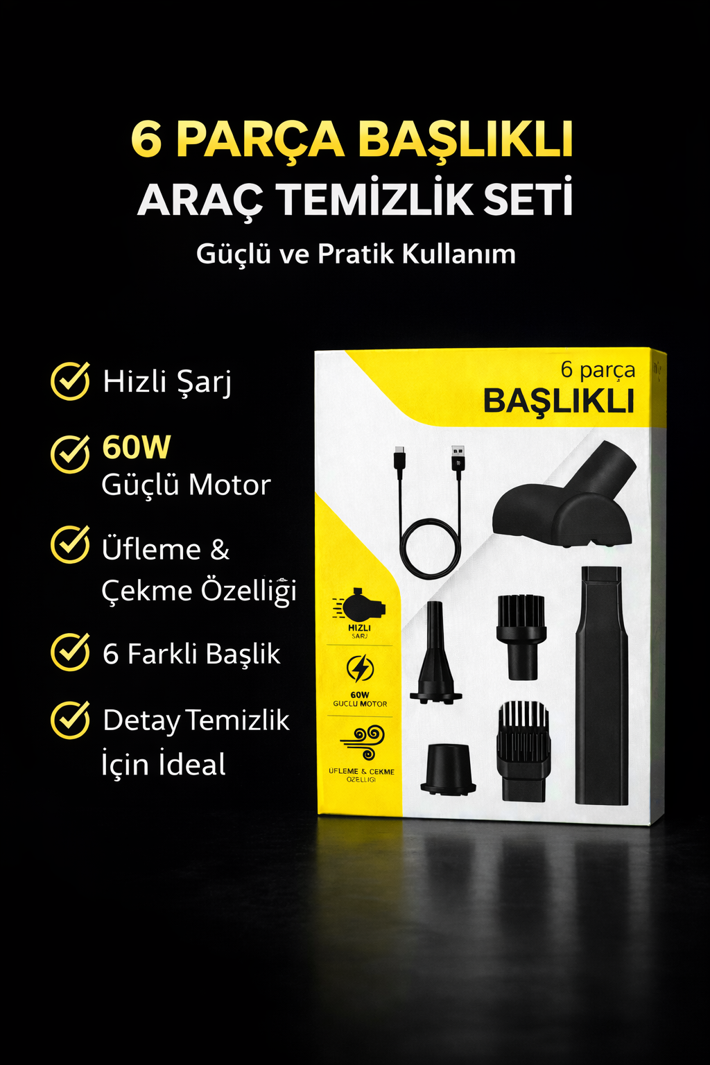 Carub Şarjlı Araç Süpürgesi