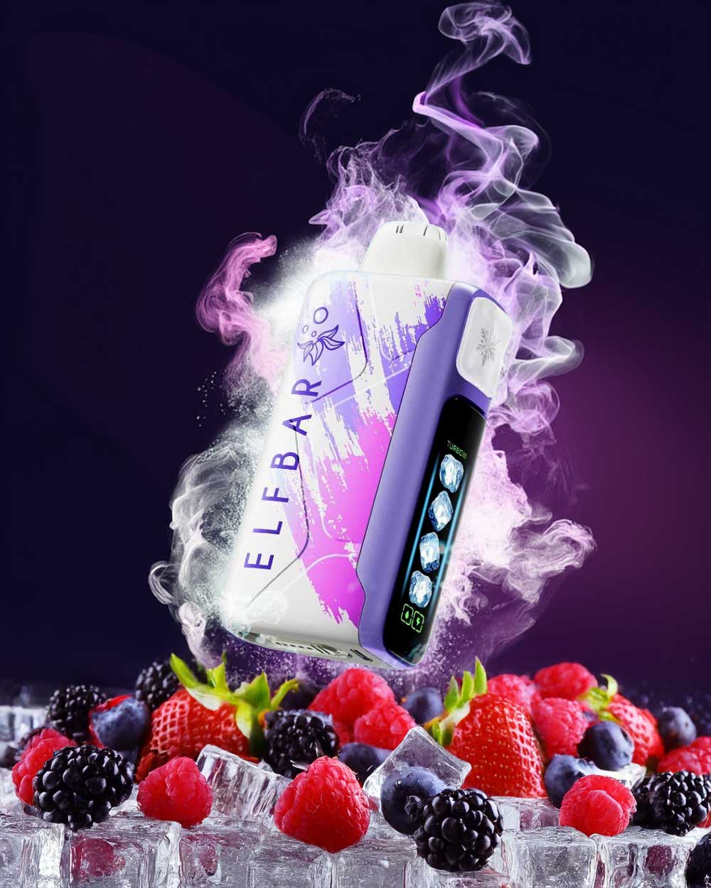 Vaper ELFBAR Ice King Triple berry