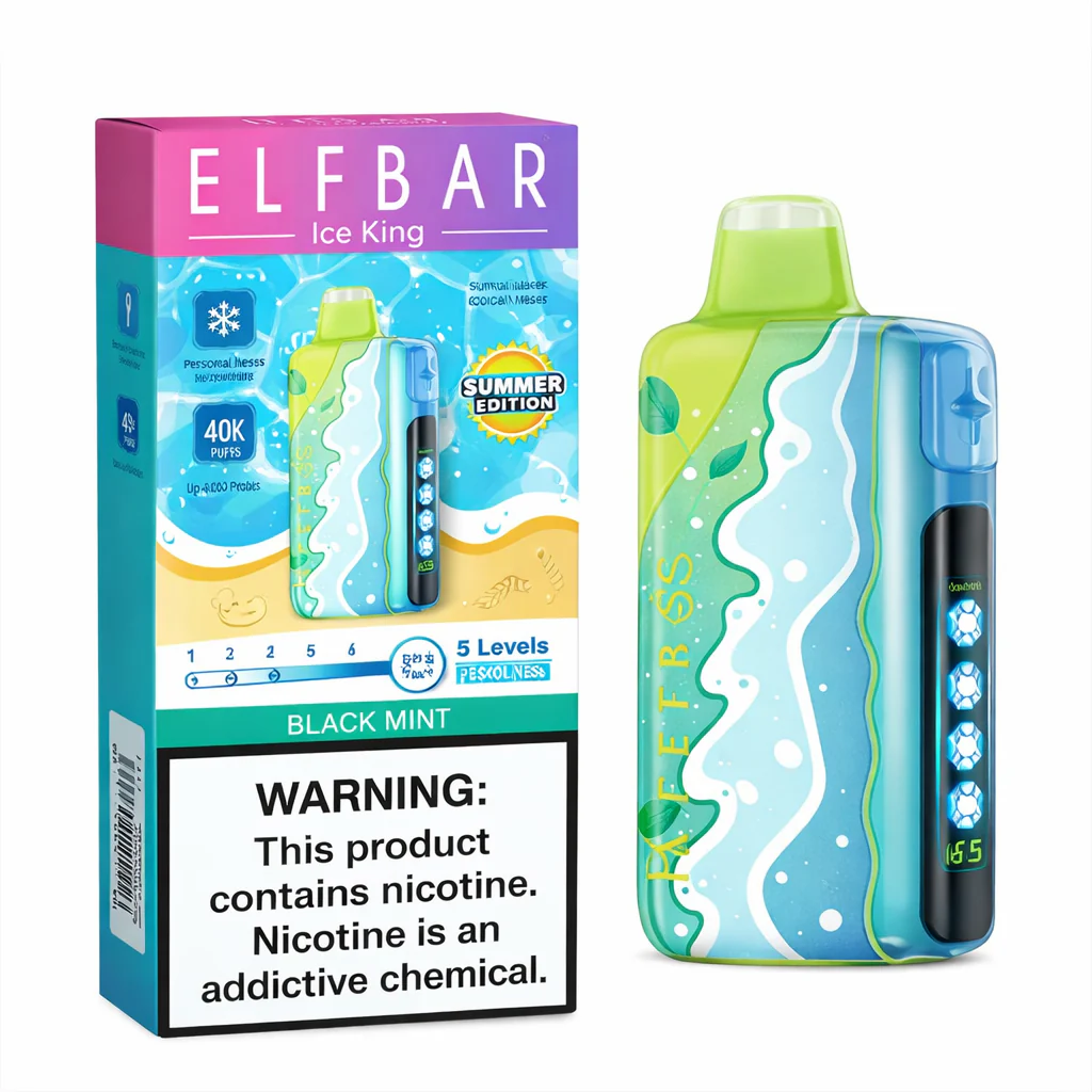 Vaper ELFBAR - Ice King - Black Mint