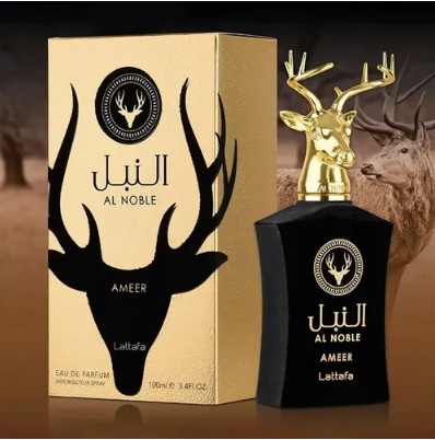 Al Noble Ameer Lattafa 100ml – Perfume Árabe Masculino Intenso, Luxuoso e Marcante