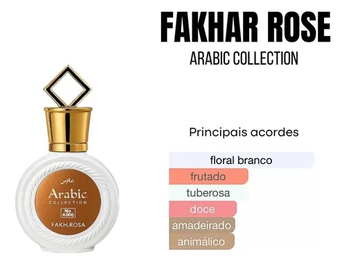 Fakhr Rosa Arabic Collection – Perfume Árabe Feminino Sofisticado, Doce e Marcante
