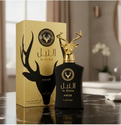 Al Noble Ameer Lattafa 100ml – Perfume Árabe Masculino Intenso, Luxuoso e Marcante