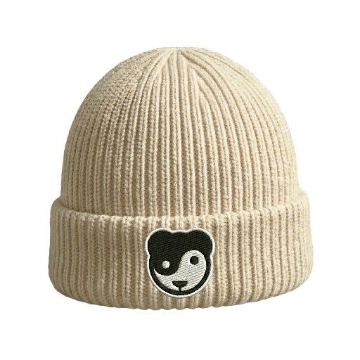 Cream Wool Blend Beanie