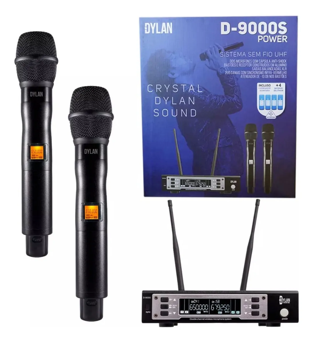 Microfone sem fio Dylan D-9000S
