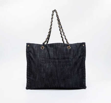 CHANEL NO. 10 - DENIM NIGHT FLIGHT TOTE BAG (2005-2006)