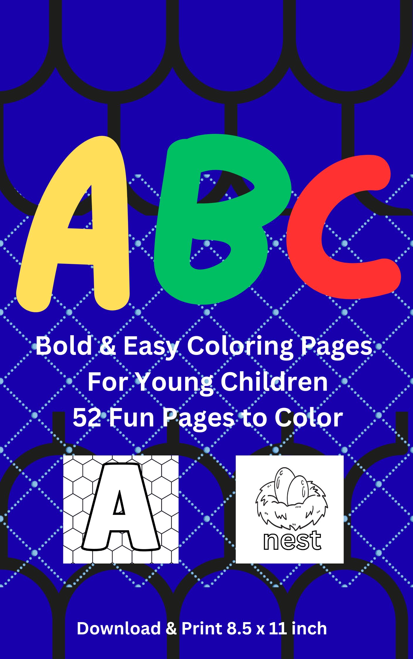 Bold & Easy Coloring Pages for Young Children