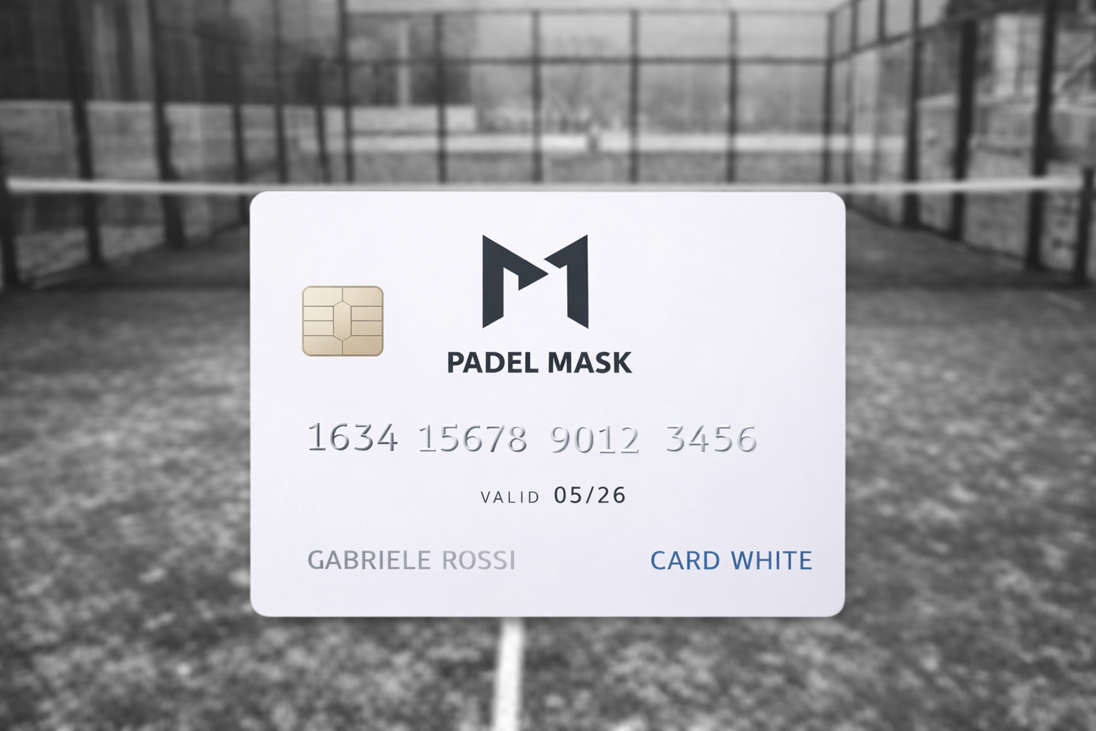 WHITE Padel Mask Card