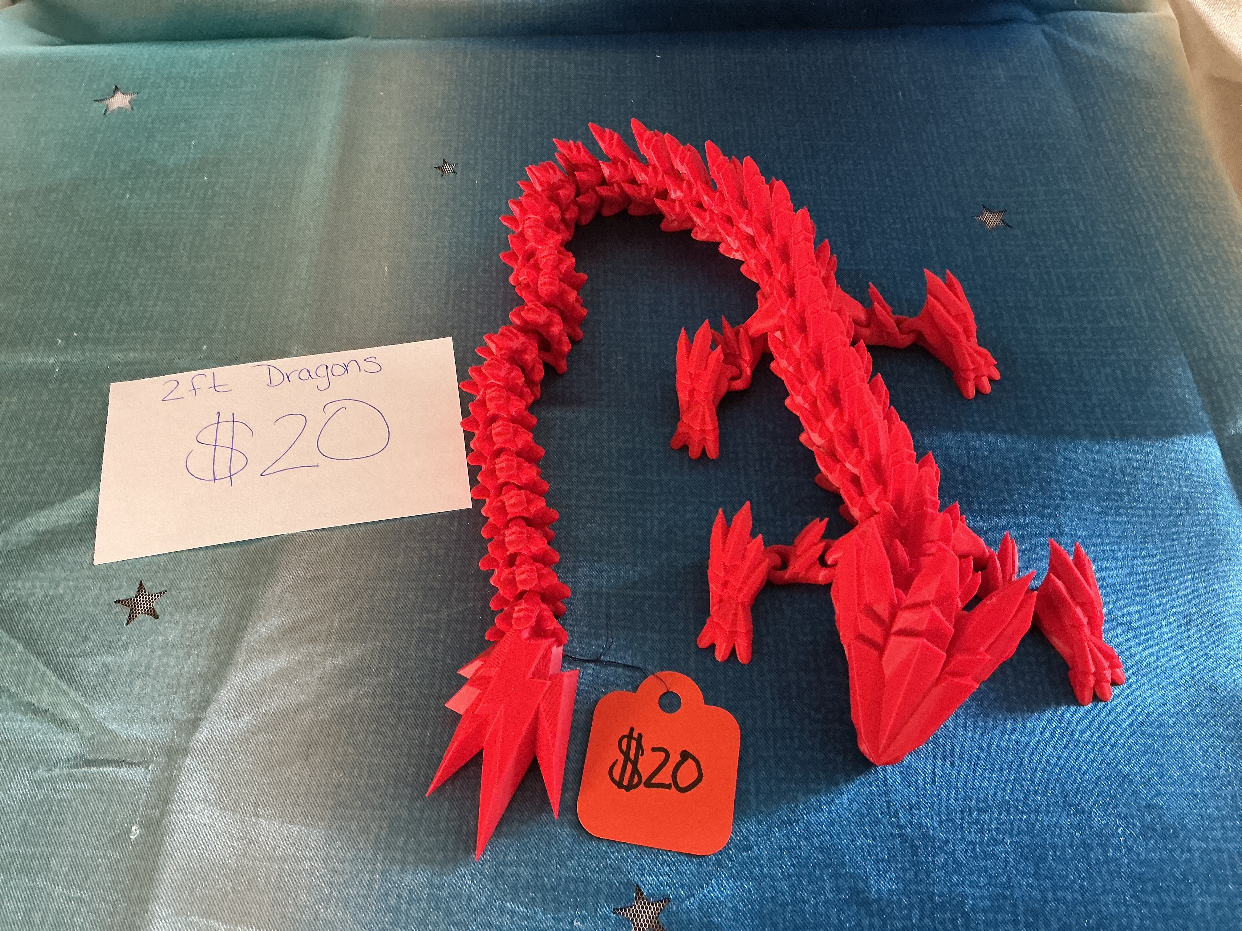 Articulated Red Dragon Figurine