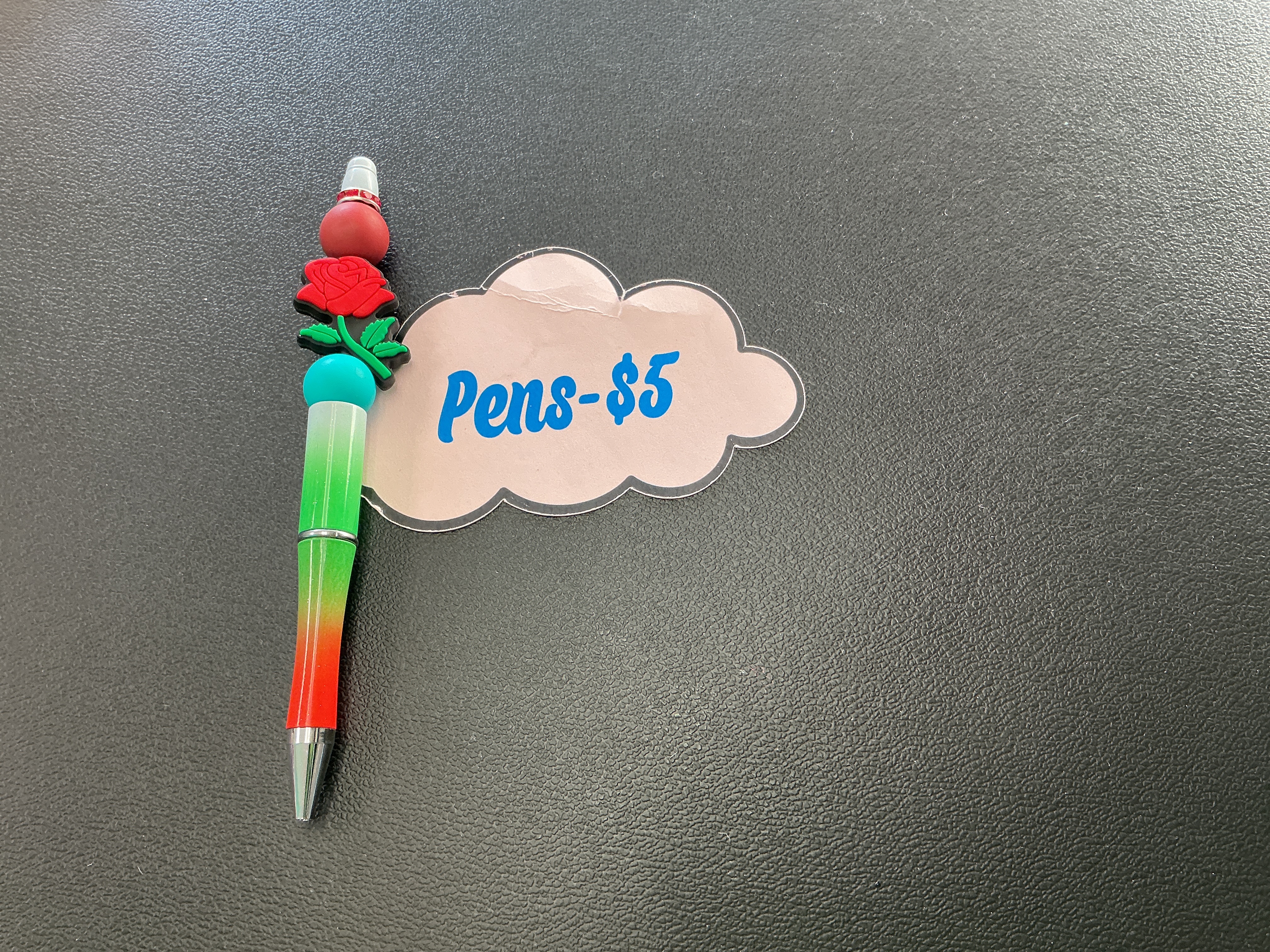 Decorative Red Rose Pen