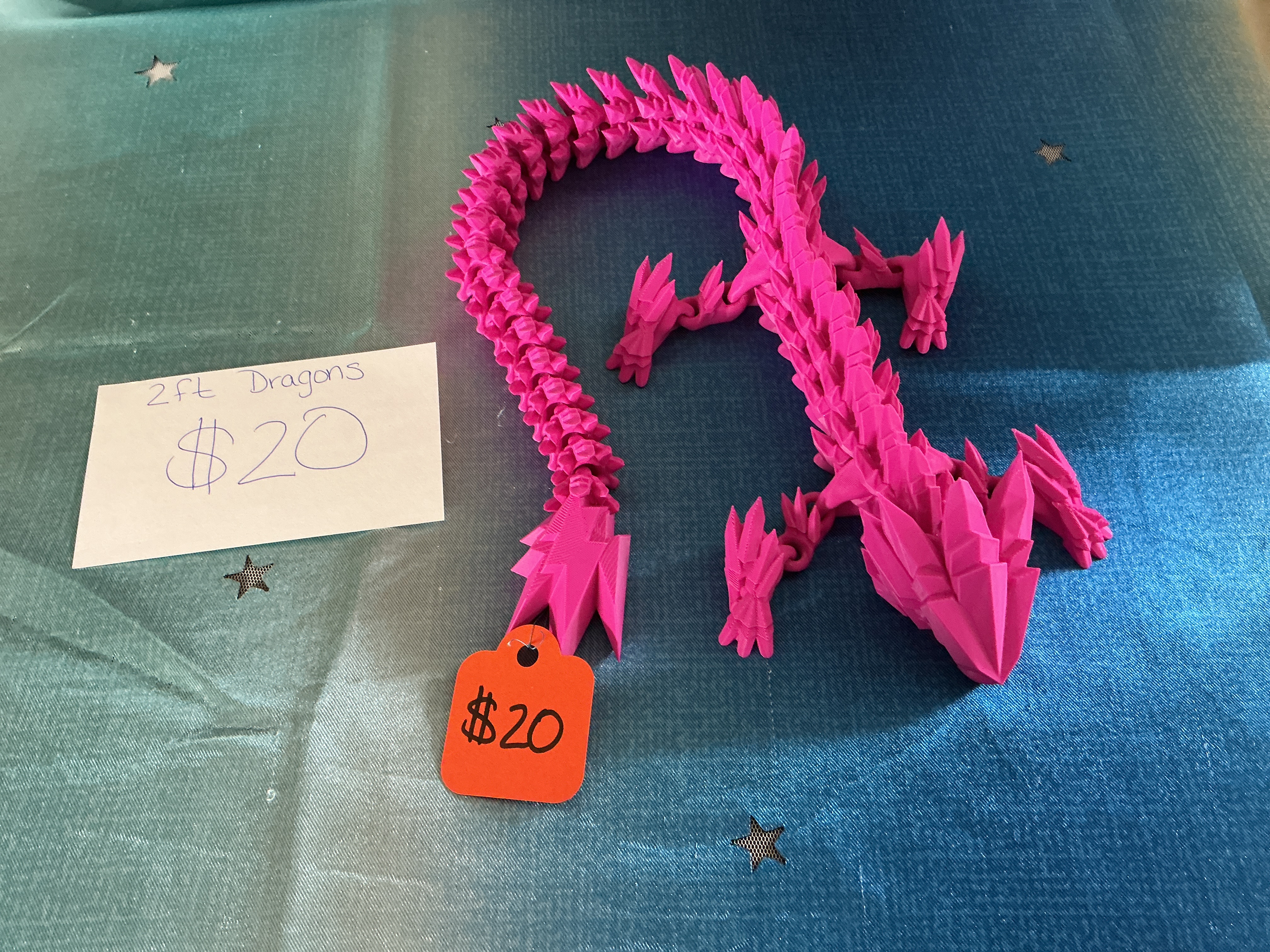 2ft Pink Origami Dragon