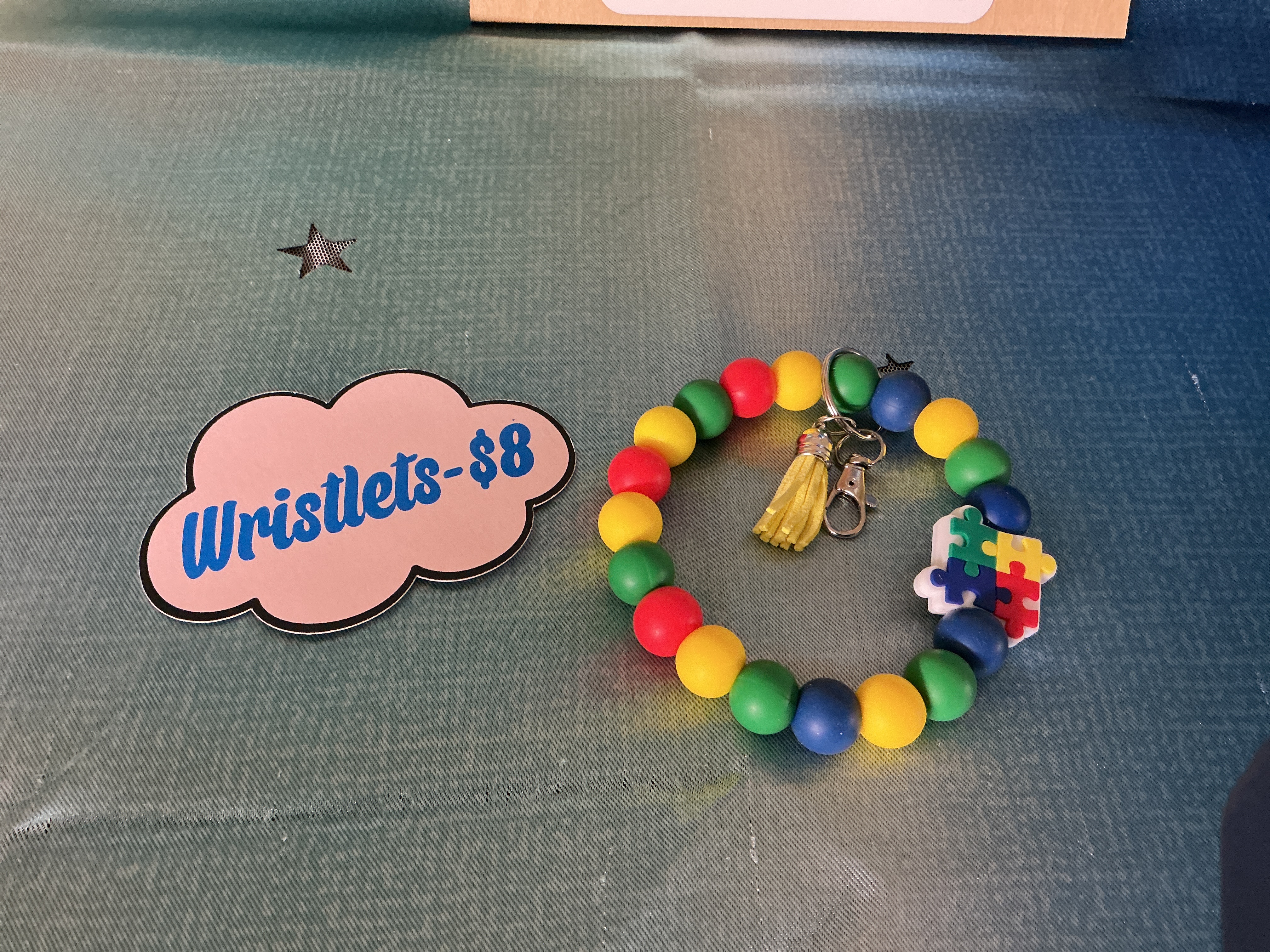 Autism Puzzle Bead Wristlet