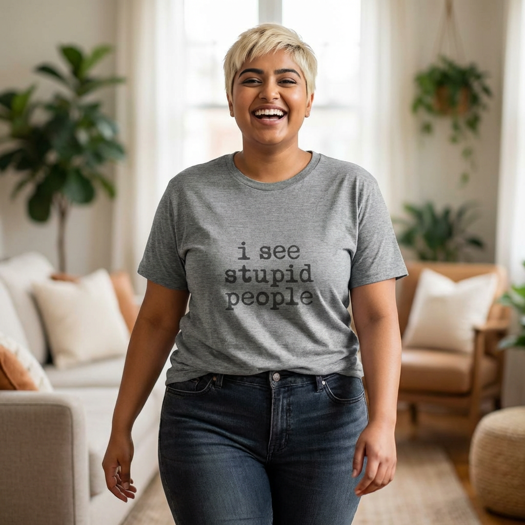 i see stupid people tee - women