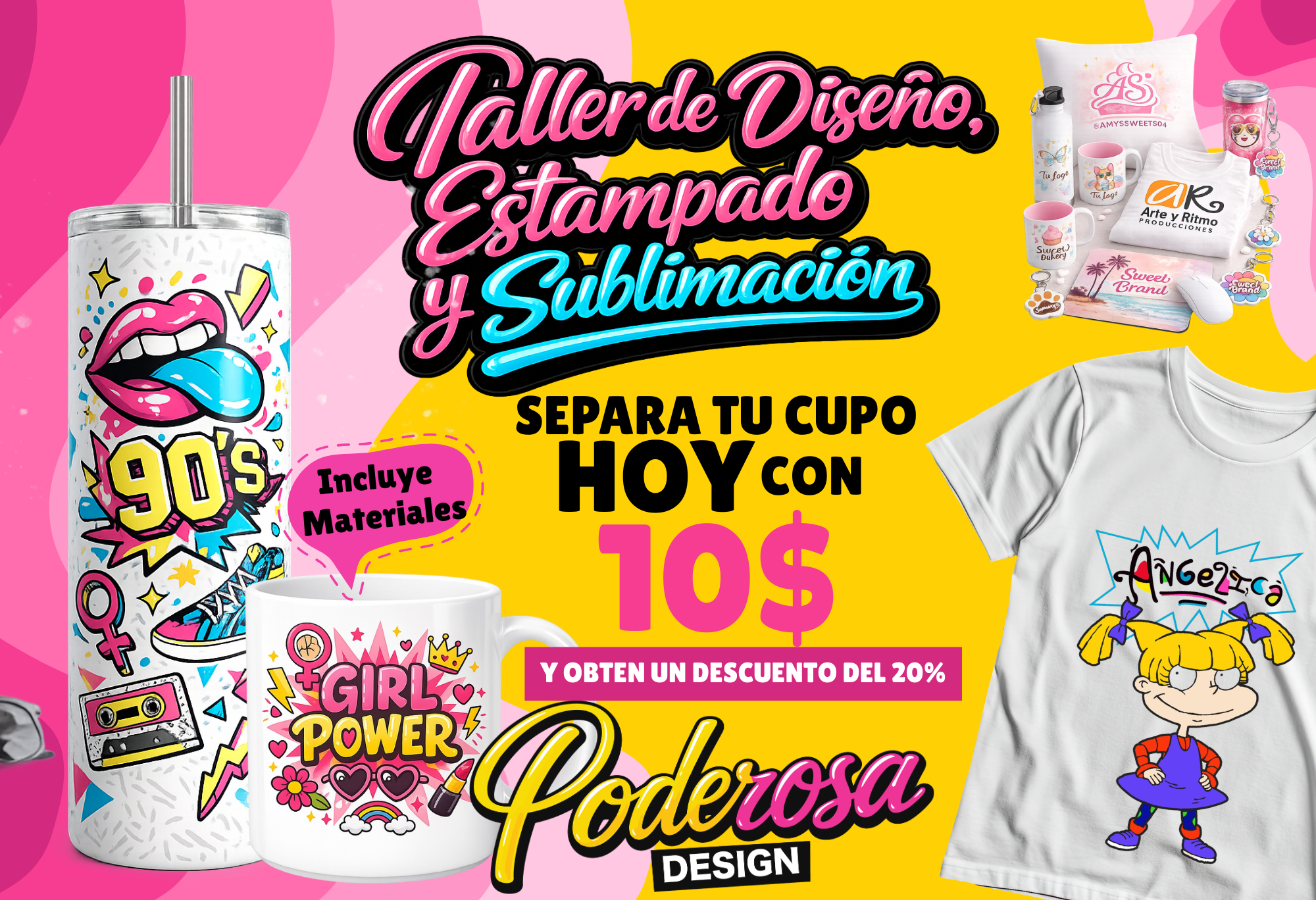 Taller presencial de diseño, sublimación y estampado