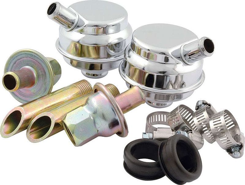 RPC Universal Crankcase Evacuation System With Chrome Breathers