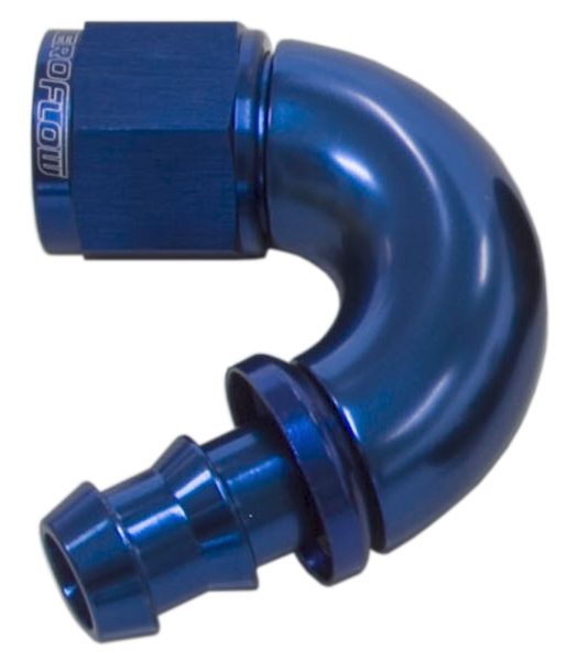 510 Series Full Flow Tight Radius Push Lock 150° Hose End