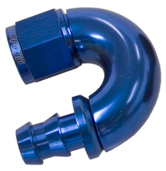 510 Series Full Flow Tight Radius Push Lock 180° Hose End