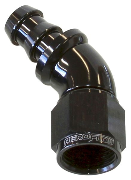 510 Series Full Flow Tight Radius Push Lock 45° Hose End