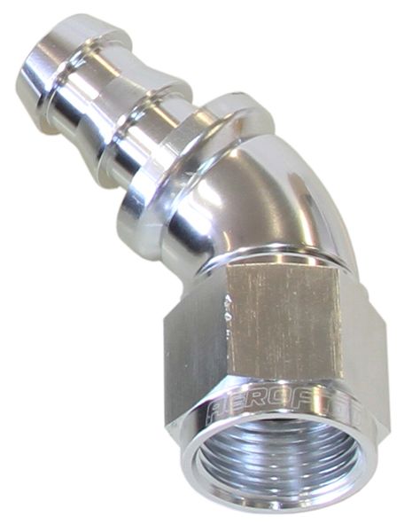 510 Series Full Flow Tight Radius Push Lock 45° Hose End