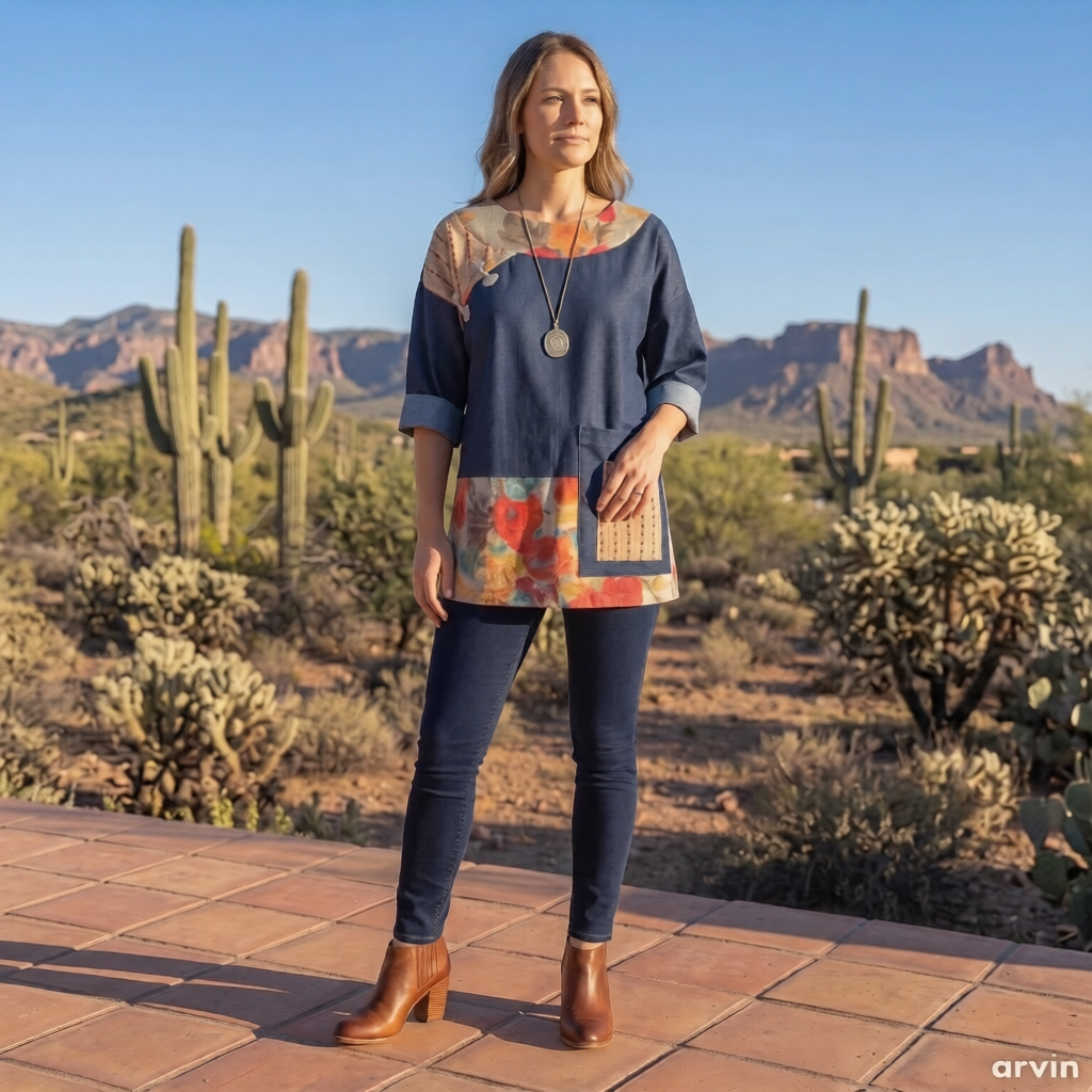 Murano Tunic in BoHo Indigo