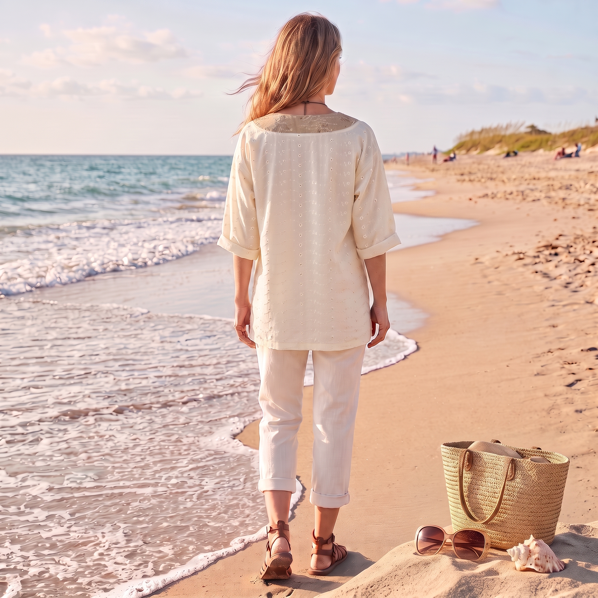 Murano Tunic in Driftwood & Cream