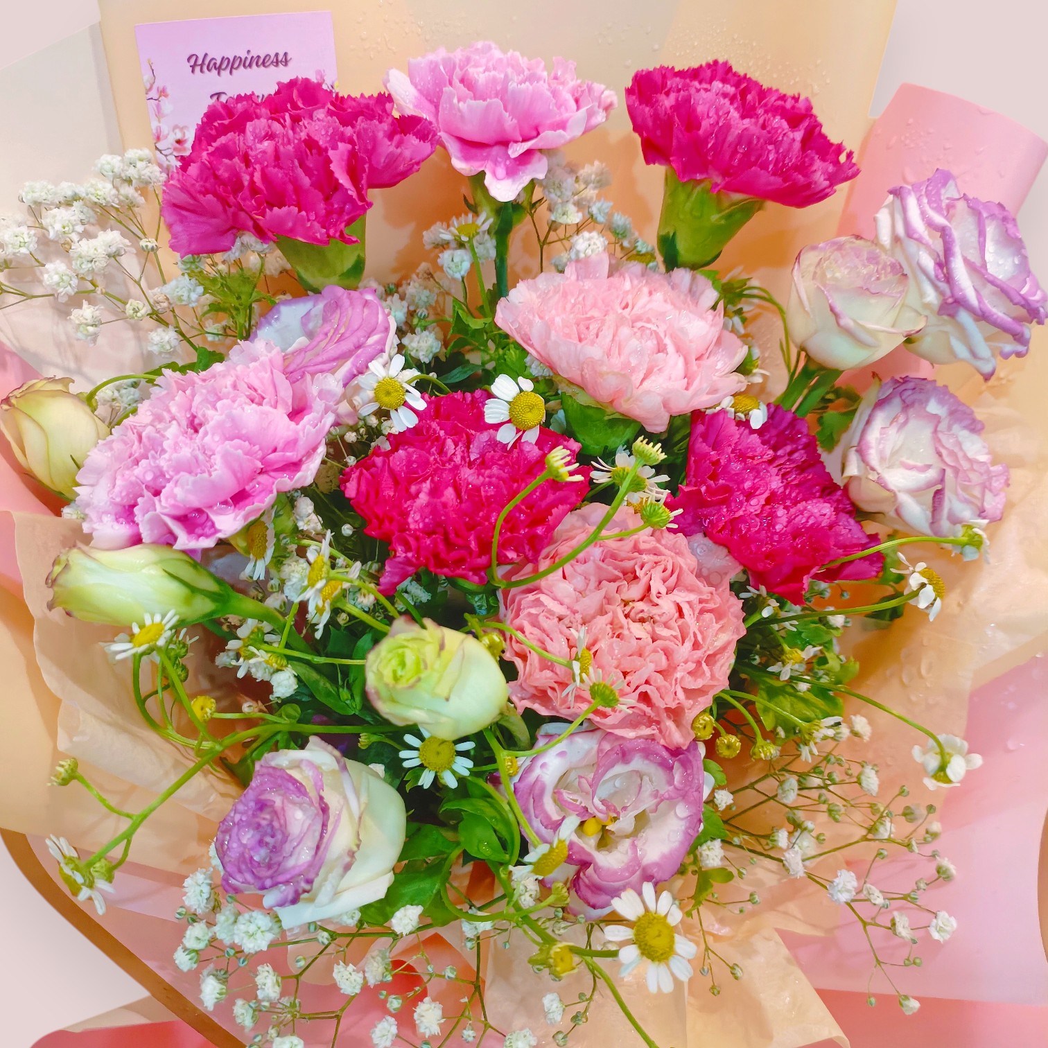 Fresh Carnation Bouquet RM168 | Mother’s Day & Birthday Flower Delivery Penang 康乃馨花束 母亲节礼物