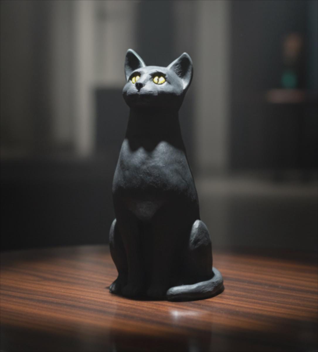 Black Cat Sculpture
